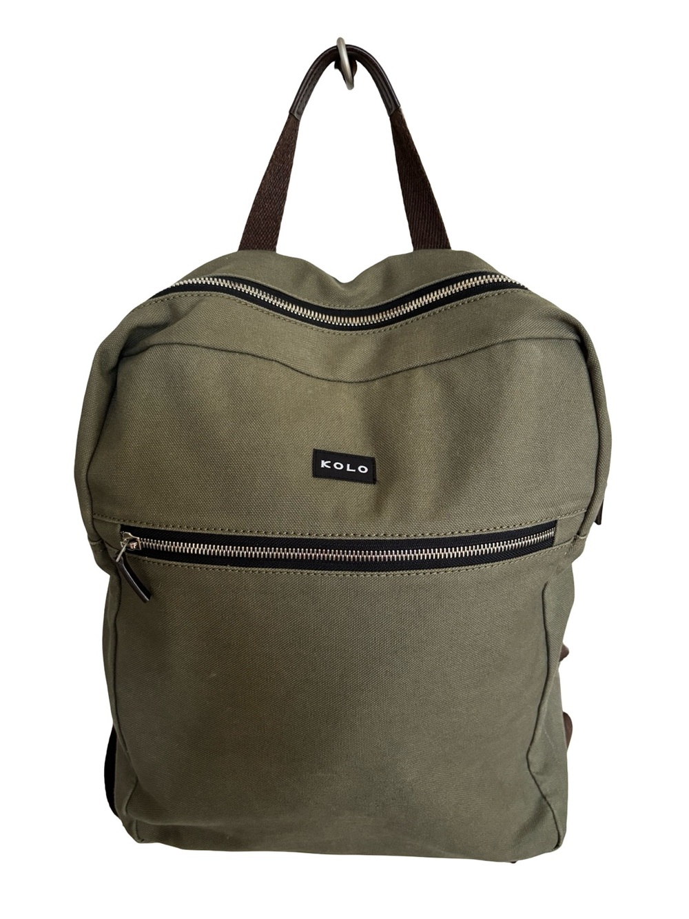 Kolo Men’s Portland Spruce Green Canvas Backpack Book Bag